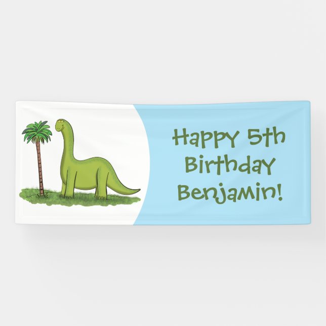 Lona Personalizado de los dinosaurios de brontosauro ve (Horizontal)