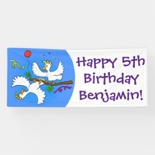 Lona Personalizado de pájaros de cacatúa graciosa