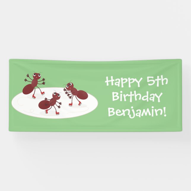 Lona Personalizado de patinaje sobre hielo de hormigas  (Horizontal)