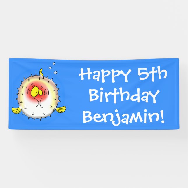 Lona Personalizado de pescado porcupy de marisco de pur (Horizontal)