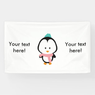 Lona Personalizado de pingüino cute