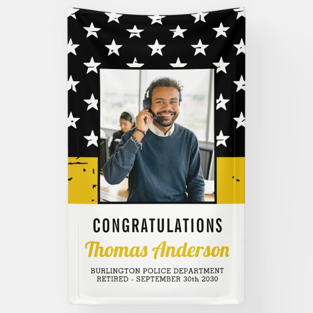 Lona Personalizado de retiro de despachador foto línea  (Vertical)