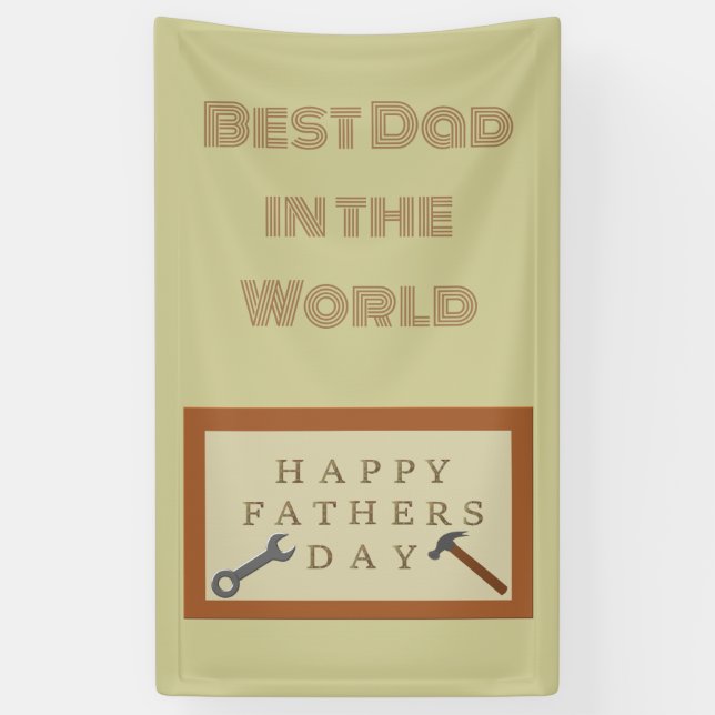 Lona Personalizado de Rótulo de Madera del Día del Padr (Vertical)