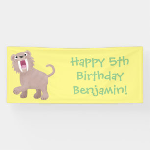 Lona Personalizado de Smilodon del tigre dientes de Cut