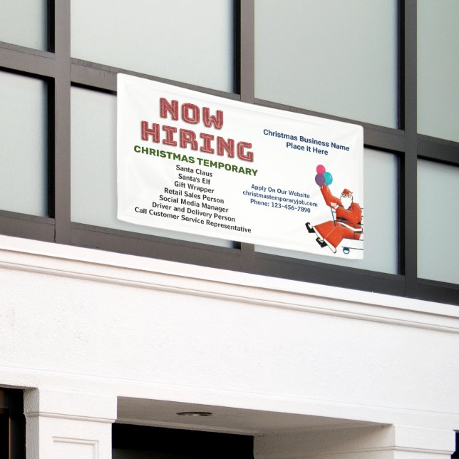 Lona Personalizado de vacaciones de Navidades de empres (Edificio exterior)