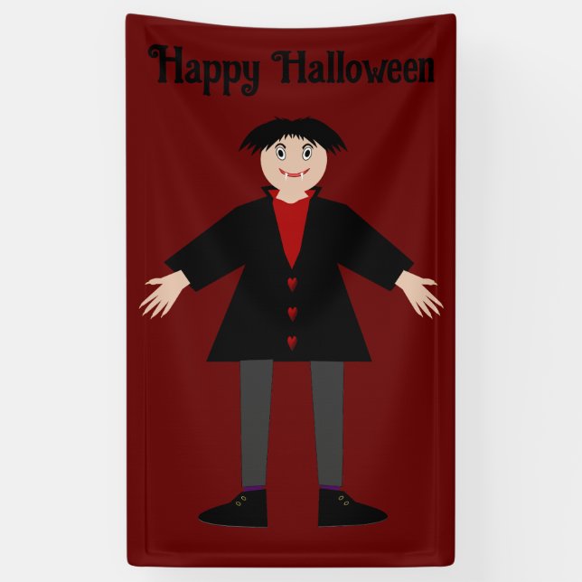 Lona Personalizado de vampiros de Halloween (Vertical)