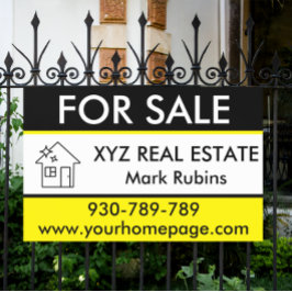 Lona Personalizado De Venta Del Logotipo De Real Estate