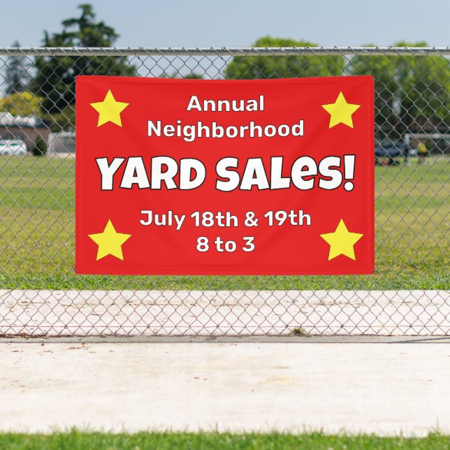 Lona Personalizado de ventas del Garaje Vecindario (in situ)