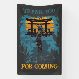 Lona Personalizado del partido de cumpleaños de Samurai