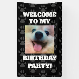 Lona Personalizado Dog Photo Birthday Party