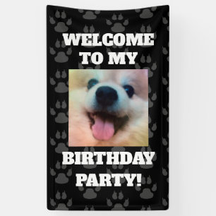 Lona Personalizado Dog Photo Birthday Party