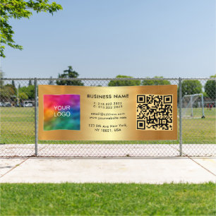 Lona Personalizado Empresa Código QR Cargar Logotipo Or