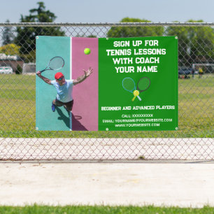 Lona Personalizado Entrenador de Tenis Clases de Clase 