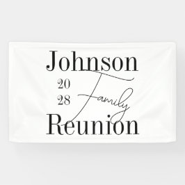 Lona Personalizado Fiesta de Reunión Mínima Moderna Fam