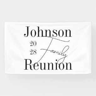 Lona Personalizado Fiesta de Reunión Mínima Moderna Fam