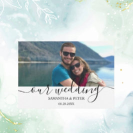 Lona Personalizado Foto Boda relajado Libro de invitado