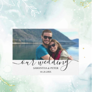 Lona Personalizado Foto Boda relajado Libro de invitado