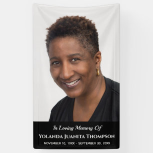 Lona Personalizado funeral de la foto Simpatía por la p
