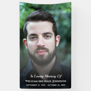 Lona Personalizado funerario Foto Bereavement En La Mem
