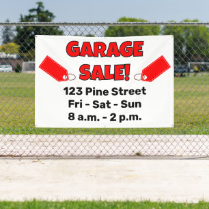 Lona Personalizado GARAGE VENDE! Banner
