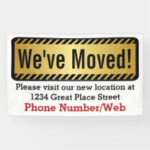 Personalizado Hemos movido el Rótulo de negocios