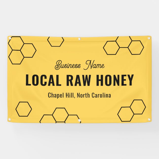 Lona Personalizado Honey Bee Farmer Stand (Horizontal)