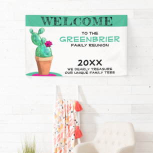 Lona Personalizado humorístico Bienvenida Familia Reuni