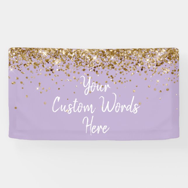 Lona Personalizado Lilac Purple Birthday Party Photo Bo (Horizontal)