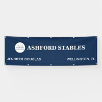 Personalizado Logo Blue Equestrian Stall Horse Sho