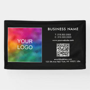 Lona Personalizado logotipo comercial Código QR plantil