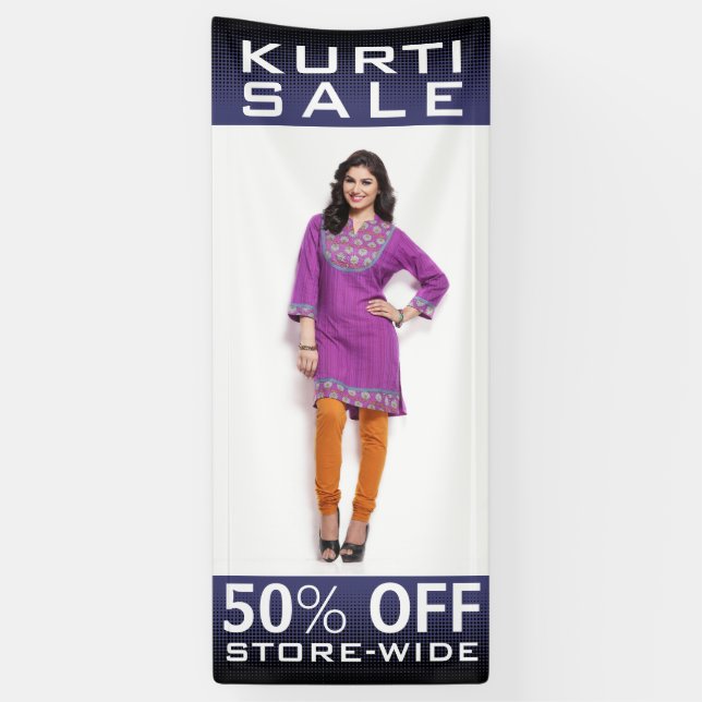 Lona Personalizado mujeres indias en la moda Kurti Sale (Vertical)