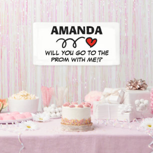 Lona Personalizado prom hoco propuesta solicitud coraz