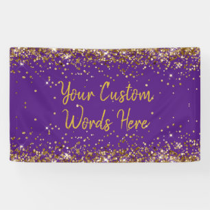 Lona Personalizado Purple Backdrop Birday Party Photo P