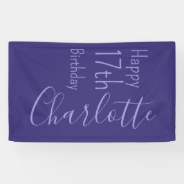 Lona Personalizado Purple Moderno Moda Simple Feliz cum