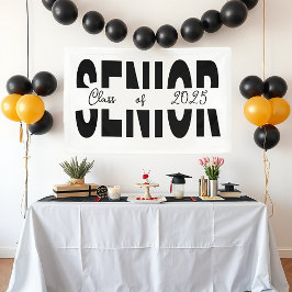 Lona Personalizado senior negro clásico