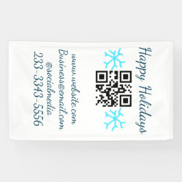 Lona personalizado simple código QR agregar su nombre t
