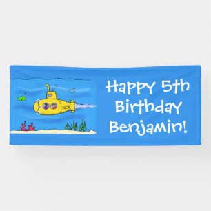 Lona Personalizado submarino feliz