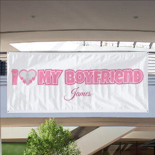 Lona Personalizado Te Amo Mi Novio – Agregar Foto y Nom