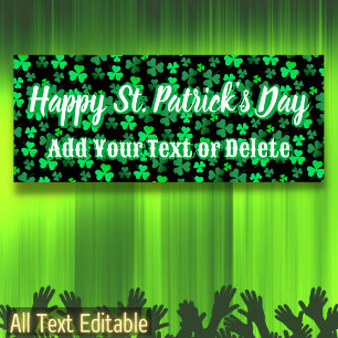 Lona Personalizado Texto Fiesta irlandés St Patrick's D
