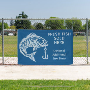 Lona Personalizado Texto Pescado