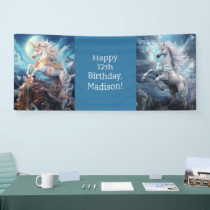 Lona Personalizado Textos Bonitos Unicornios