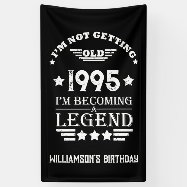 Lona Personalizado Treinta fiesta de 30 años (Vertical)