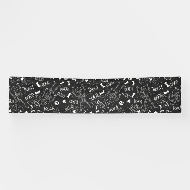 Lona Personalizado Trick o Treat Halloween Decoraciones (Horizontal)