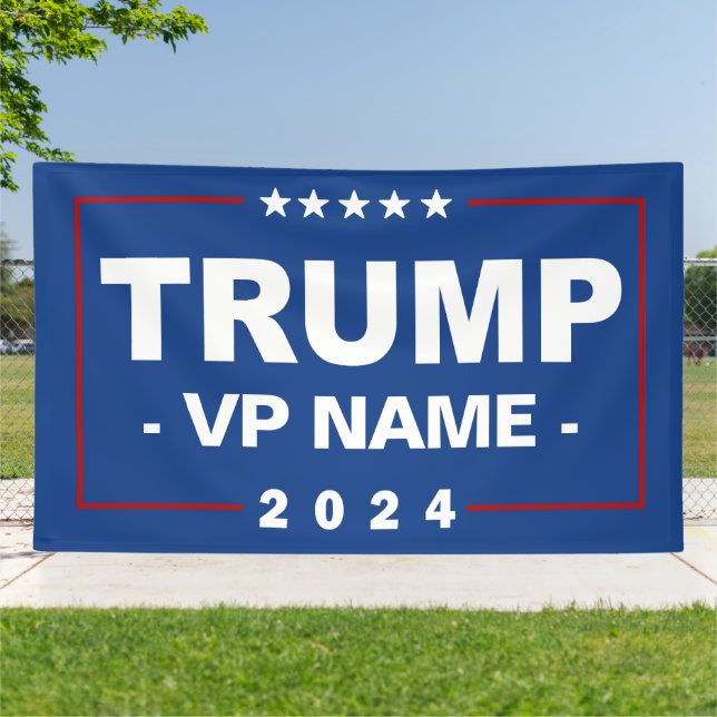 Lona Personalizado Trump Vicepresidente 2024 (Afuera)