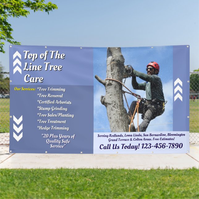 Lona Personalizar Arborist Tree Service Business Promo (Afuera)