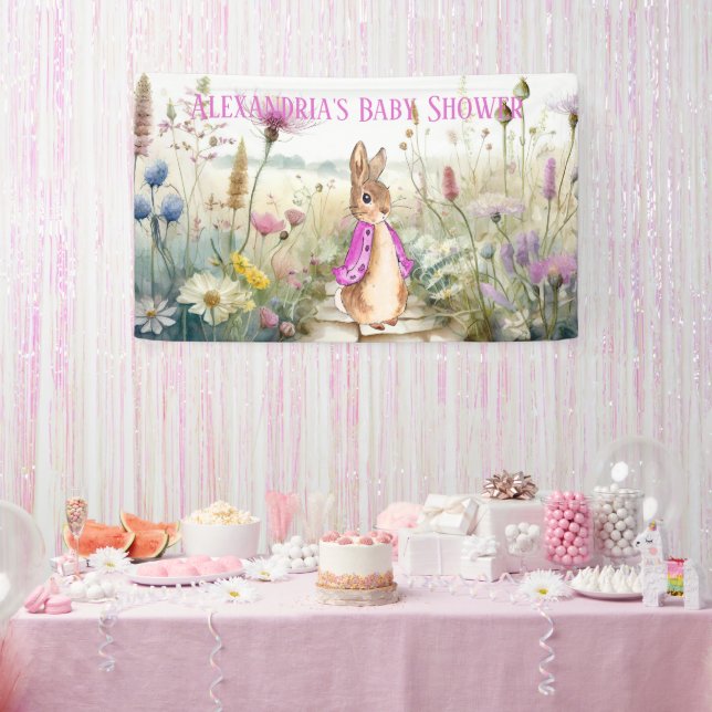 Lona Personalizar Baby Shower de Peter Rabbit (Fiesta)