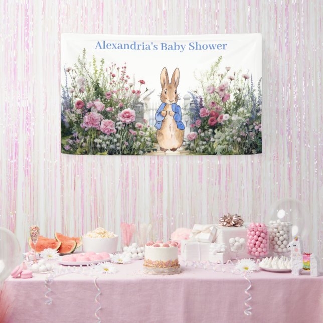 Lona Personalizar Baby Shower de Peter Rabbit (Fiesta)