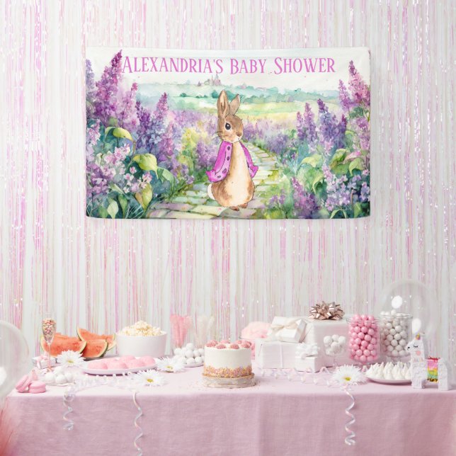 Lona Personalizar Baby Shower de Peter Rabbit (Fiesta)