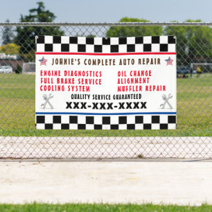 Lona Personalizar bandera de taller de reparación de au