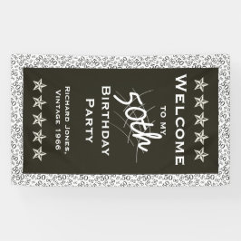 Lona Personalizar: Bienvenidos a mi fiesta de cumpleaño